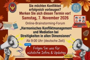Ausgabe 45/2026 — Einladung an die thailändische Gemeinschaft in Europa zum Online-Brainstorming: Gemeinsame Entwicklung des ersten Curriculums für harmonisches Konfliktmanagement und Streitschlichtung in Europa (Projekt „Frankfurt Sandbox“)